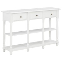  Console Table White 120x30x76 cm MDF