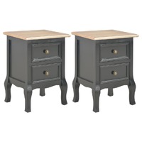  Bedside Cabinets 2 pcs Black 35x30x49 cm MDF