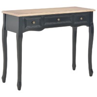  Dressing Console Table with 3 Drawers Black