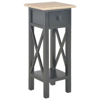  Side Table Black 27x27x65.5 cm Wood