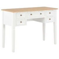  Writing Desk White 109.5x45x77.5 cm Wood