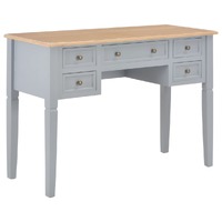  Writing Desk Grey 109.5x45x77.5 cm Wood
