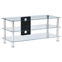  TV Stand Transparent 90x40x40 cm Tempered Glass