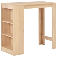  Bar Table with Shelf Oak 110x50x103 cm
