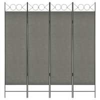  4-Panel Room Divider Anthracite 160x180 cm
