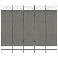  5-Panel Room Divider Anthracite 200x180 cm