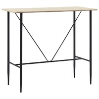  Bar Table Oak 120x60x110 cm MDF