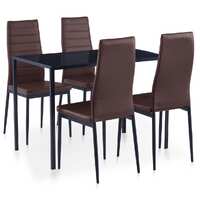  Five Piece Dining Set Brown