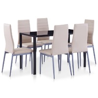  Seven Piece Dining Set Cappuccino