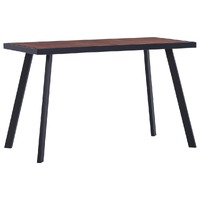  Dining Table Dark Wood and Black 120x60x75 cm MDF