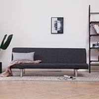  Sofa Bed Dark Grey Polyester