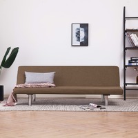  Sofa Bed Brown Polyester