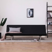  Sofa Bed Black Polyester