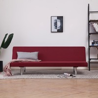  Sofa Bed Wine Red Polyester