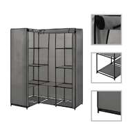  Corner Wardrobe Grey 130x87x169 cm