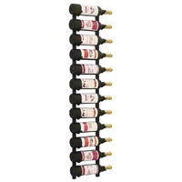  Wall Mounted Wine Rack for 12 Bottles Black Iron