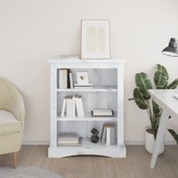  3-Tier Bookcase Mexican Pine Corona Range White 81x29x100 cm