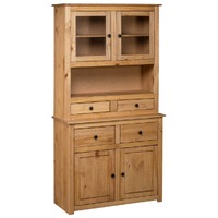  Highboard 93x40.5x180 cm Solid Pine Panama Range