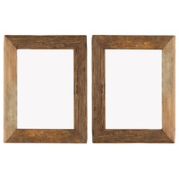  Photo Frames 2 pcs 34x40 cm Solid Reclaimed Wood and Glass