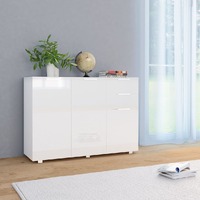  Sideboard High Gloss White 107x35x80.5 cm