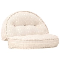  Pouffe 100x20 cm Beige Fabric