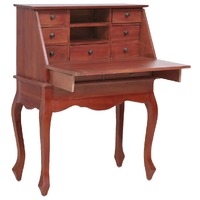  Secretary Desk Brown 78x42x103 cm Solid Mahogany Wood