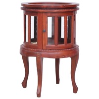  Vitrine Cabinet Brown 50x50x76 cm Solid Mahogany Wood