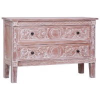  Sideboard with 2 Drawers 90x30x60 cm Solid Mahogany Wood