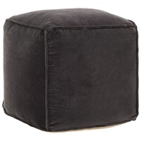  Pouffe Cotton Velvet 40x40x40 cm Anthracite