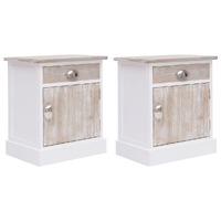  Bedside Cabinets 2 pcs 38x28x45 cm Paulownia Wood