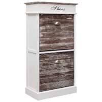 Shoe Cabinet Brown 50x28x98 cm Paulownia Wood