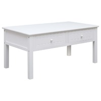  Coffee Table White 100x50x45 cm Wood