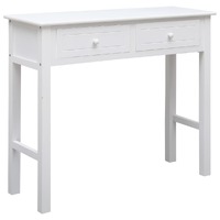  Console Table White 90x30x77 cm Wood