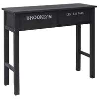  Console Table Black 90x30x77 cm Wood