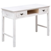  Console Table Antique White 110x45x76 cm Wood