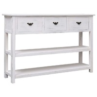  Sideboard Antique White 115x30x76 cm Wood