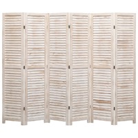  6-Panel Room Divider 210x165 cm Wood