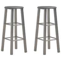  Bar Stools 2 pcs Anthracite MDF