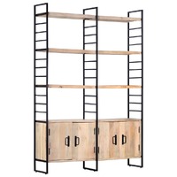  4-Tier Bookcase 124x30x180 cm Solid Mango Wood