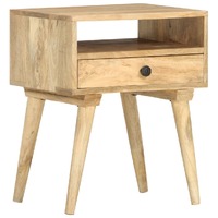  Bedside Cabinet 40x35x50 cm Solid Mango Wood