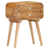  Bedside Cabinet 43x30x58 cm Solid Mango Wood