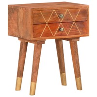  Bedside Cabinet 43x30x58 cm Solid Mango Wood