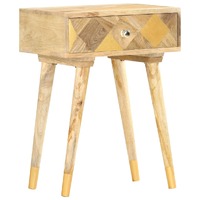  Bedside Cabinet 43x30x58 cm Solid Mango Wood