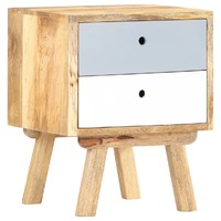  Bedside Cabinet 40x35x50 cm Solid Mango Wood