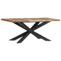  Dining Table 180x90x76 cm Solid Reclaimed Wood