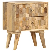  Bedside Cabinet 40x30x50 cm Solid Mango Wood