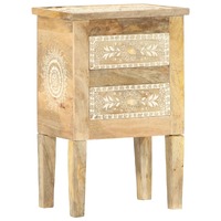  Hand Painted Bedside Cabinet 40x30x60 cm Solid Mango Wood