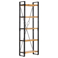  5-Tier Bookcase 60x30x180 cm Solid Mango Wood