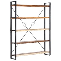  5-Tier Bookcase 140x30x180 cm Solid Reclaimed Wood