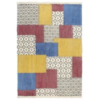  Handwoven Kilim Rug Cotton 120x180 cm Printed Multicolour